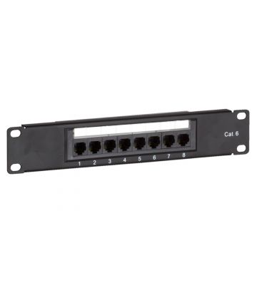 10 inch CAT6 UTP patchpaneel - 8 poorts