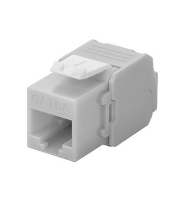 CAT6a UTP Keystone Connector - Toolless - Grijs