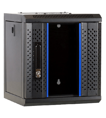 10 inch 6U serverkast met glazen deur 370X450X370mm (BxDxH)