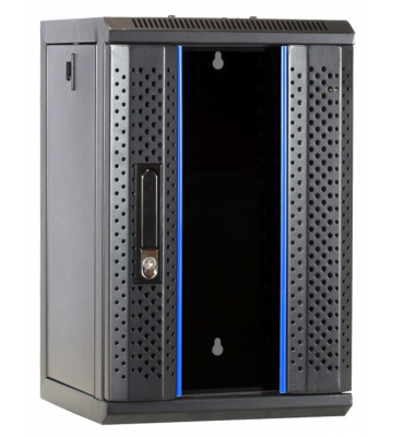 9U serverkast (10 inch) met glazen voordeur 312x310x486mm