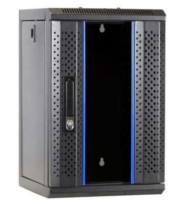 9U serverkast (10 inch) met glazen voordeur 312x310x486mm