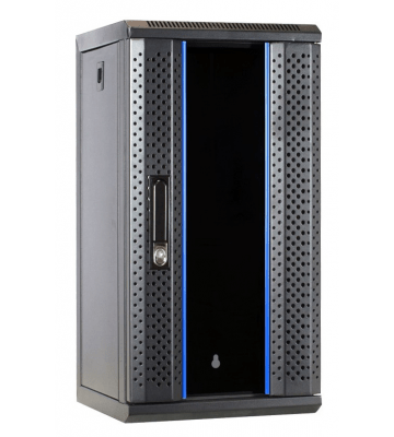 12U serverkast (10 inch) met glazen voordeur 370x450x618mm
