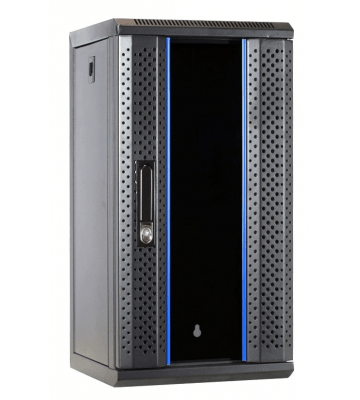 12U serverkast (10 inch) met glazen voordeur 370x450x618mm