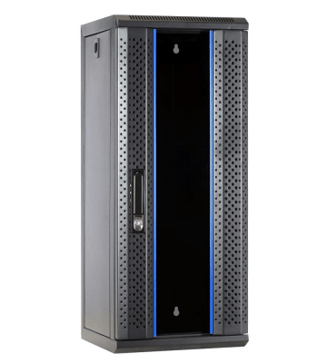 15U serverkast (10 inch) met glazen voordeur 370x450x752mm