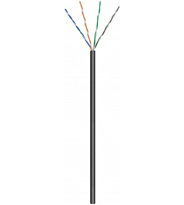 CAT6 U/UTP 100m buitenkabel op rol soepel zwart CCA