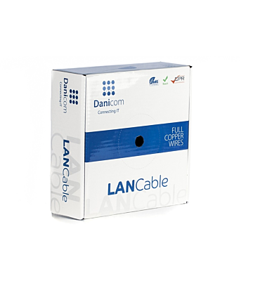 DANICOM CAT6 FTP 50m kabel op rol stug -  LSZH (Dca)
