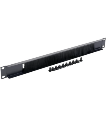 1U 19 inch kabelinvoerpaneel met borstel
