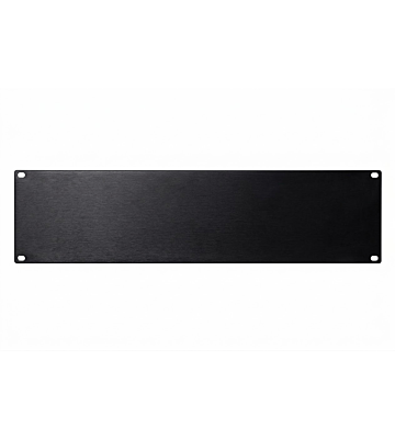 3U 19 inch afdekpaneel zwart