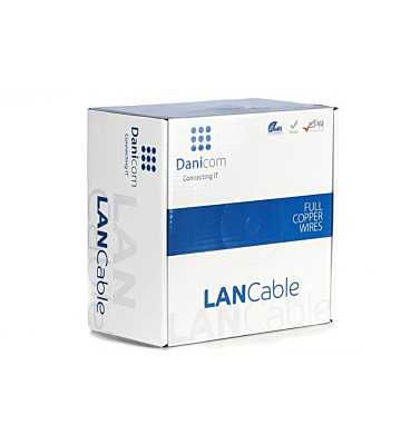DANICOM CAT8 S/FTP 50m kabel op rol stug -  LSZH (Dca)