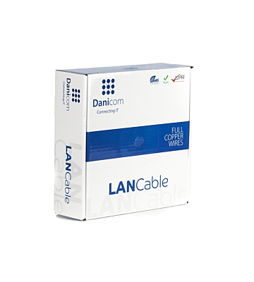 DANICOM CAT6A S/FTP 50m kabel op rol stug - LSZH (Dca)