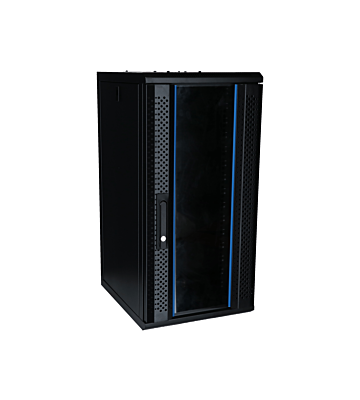 15U serverkast (10 inch) met glazen voordeur 370x450x752mm