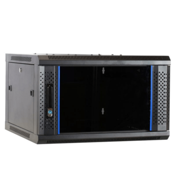 4U wandkast met glazen deur 600x600x280mm (BxDxH)