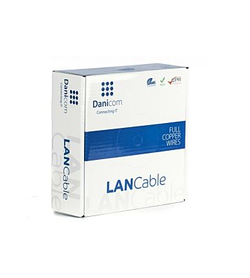 DANICOM CAT5E UTP 100m kabel op rol soepel -  PVC (Fca)