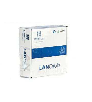DANICOM CAT6 UTP 50m kabel op rol soepel - PVC (Fca)