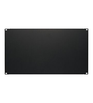 6U 19 inch afdekpaneel zwart