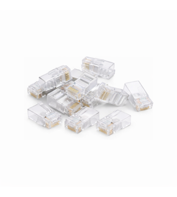 DANICOM UTP CAT6 RJ45 Doorsteek Connector - Pass through voor soepele kern - 10 stuks