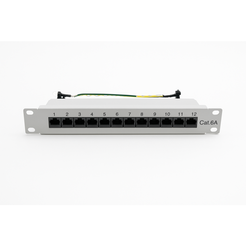 Cat6a 10 inch 12 poorts STP patchpaneel