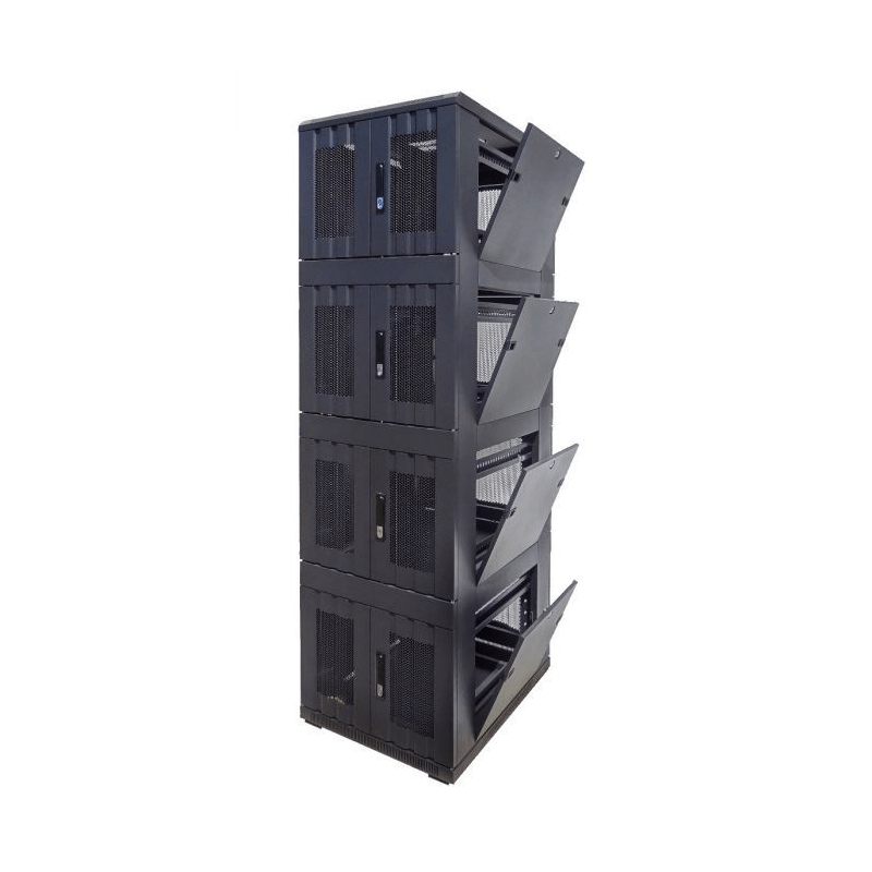42U compartiment serverkast met geperforeerde deur - 4x9U -  800x1000x2000mm
