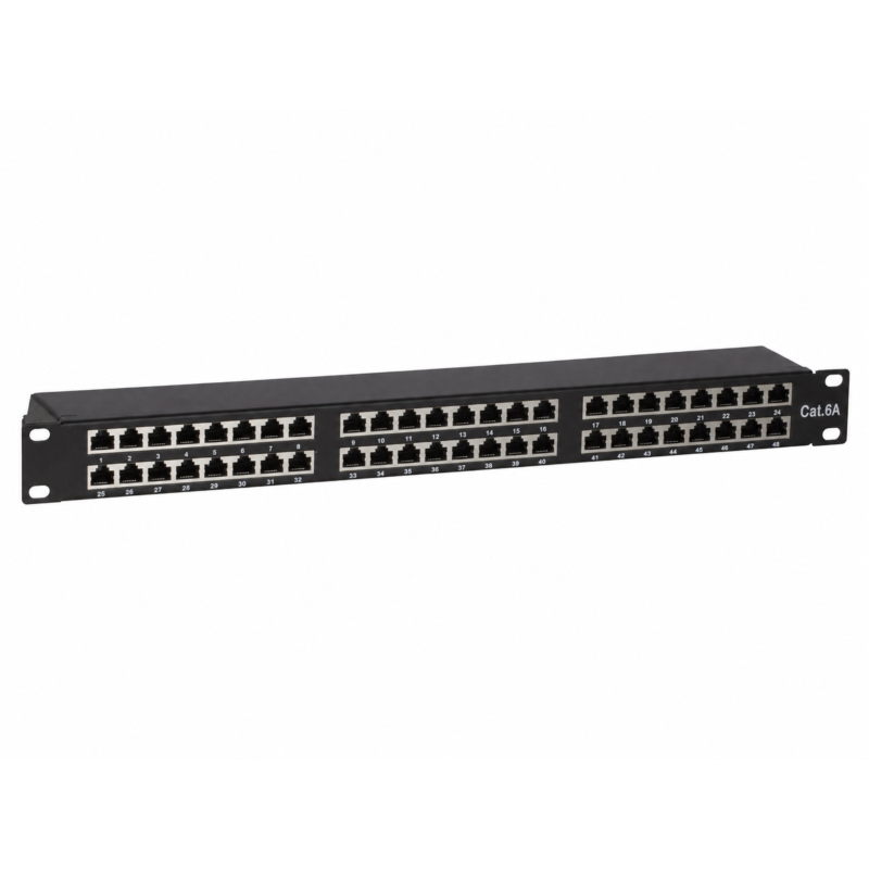 CAT6a STP 48 poorts patchpaneel