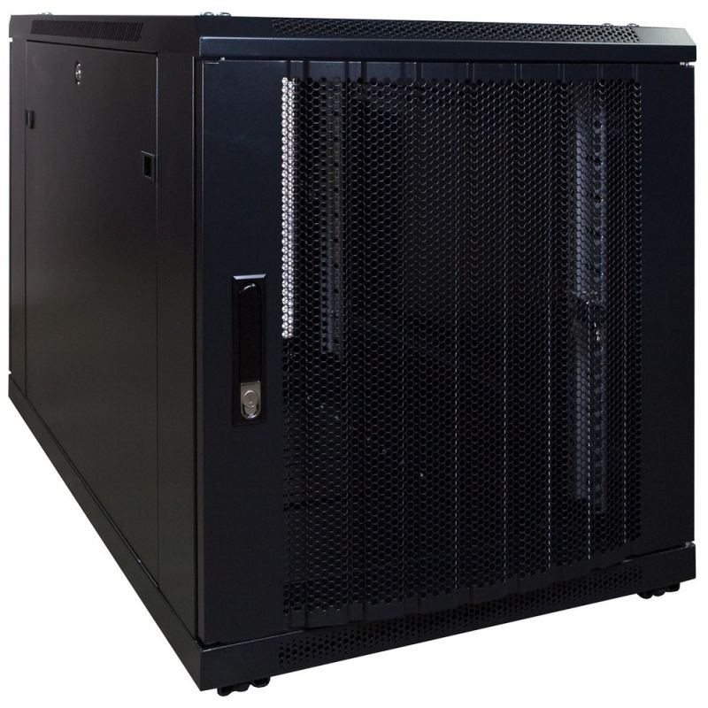 12U minikast met geperforeerde voordeur 600x1000x720mm