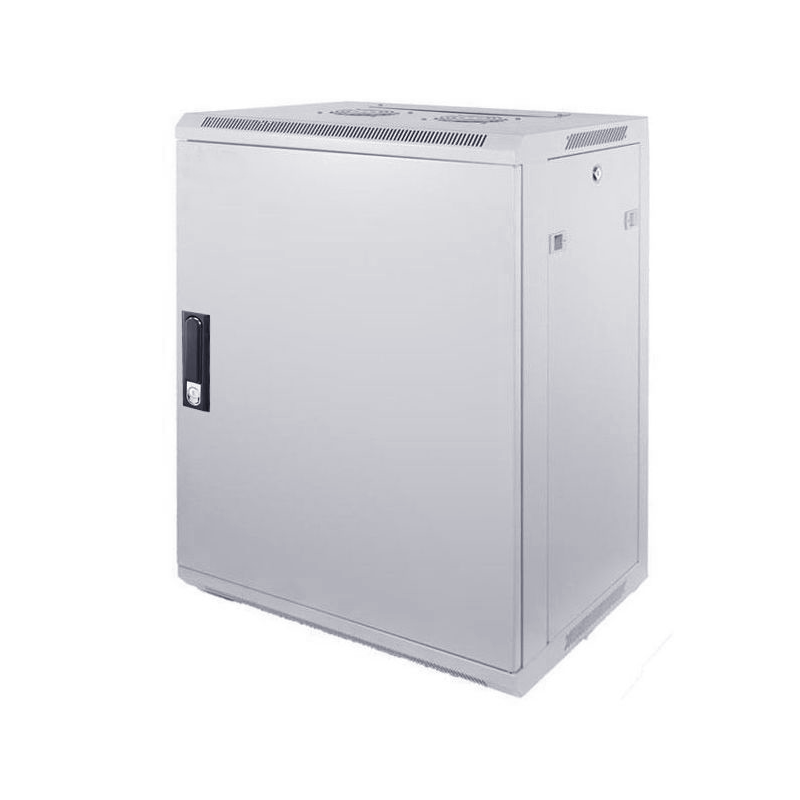 15U witte wandkast (kantelbaar) met metalen voordeur 600x600x770mm