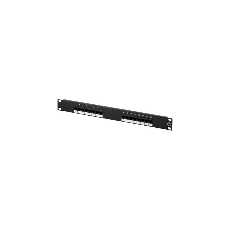 CAT6 UTP 16 poorts patchpaneel