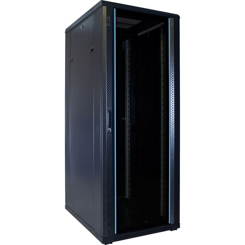 32U serverkast ongemonteerd met glazen voordeur 600x800x1600mm