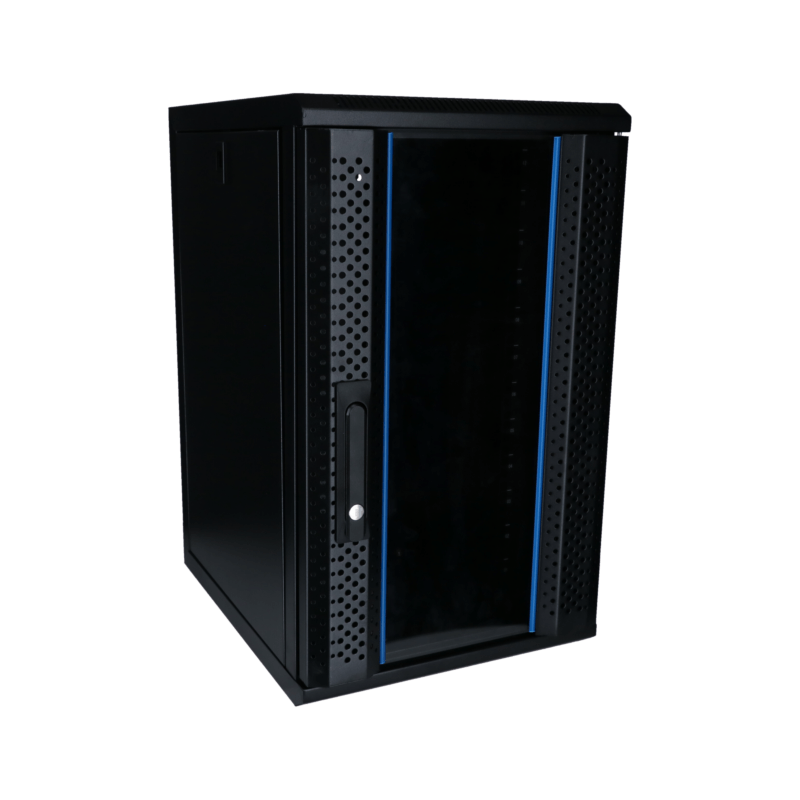 12U serverkast (10 inch) met glazen voordeur 370x450x618mm