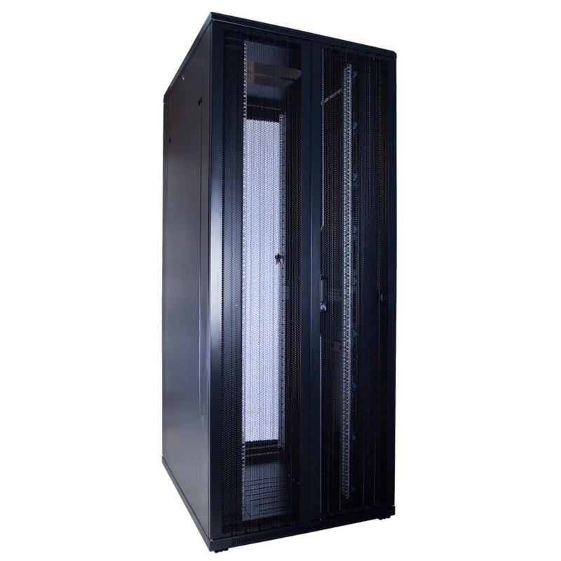 42U serverkast met dubbele geperforeerde voor- en achterdeuren 800x1200x2000mm (BxDxH)