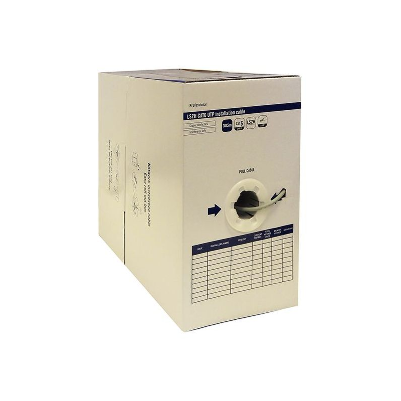 Alfaco CAT6 UTP 305m kabel op rol stug - LSZH (Eca)