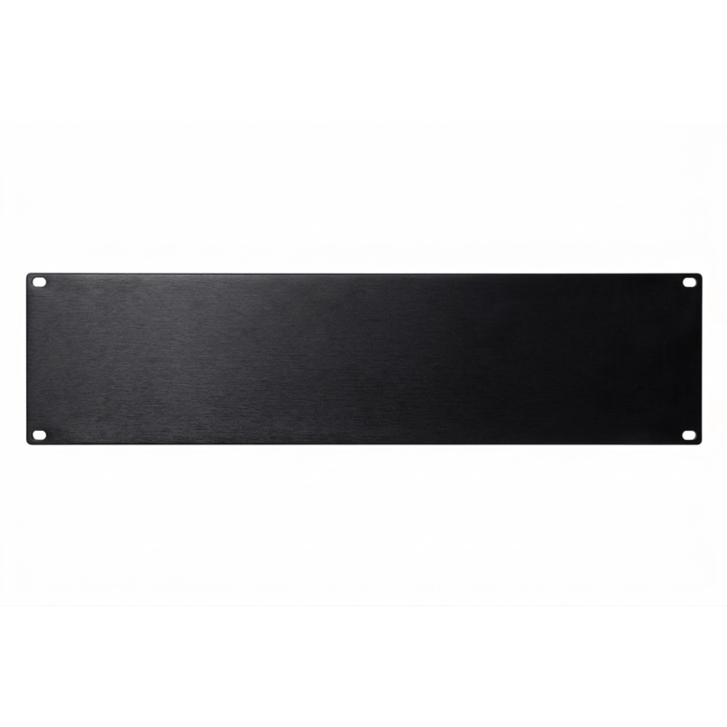 3U 19 inch afdekpaneel zwart