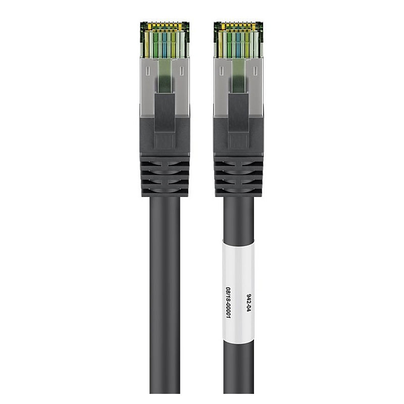Cat8 S/FTP (PIMF) patchkabel 0,50m zwart