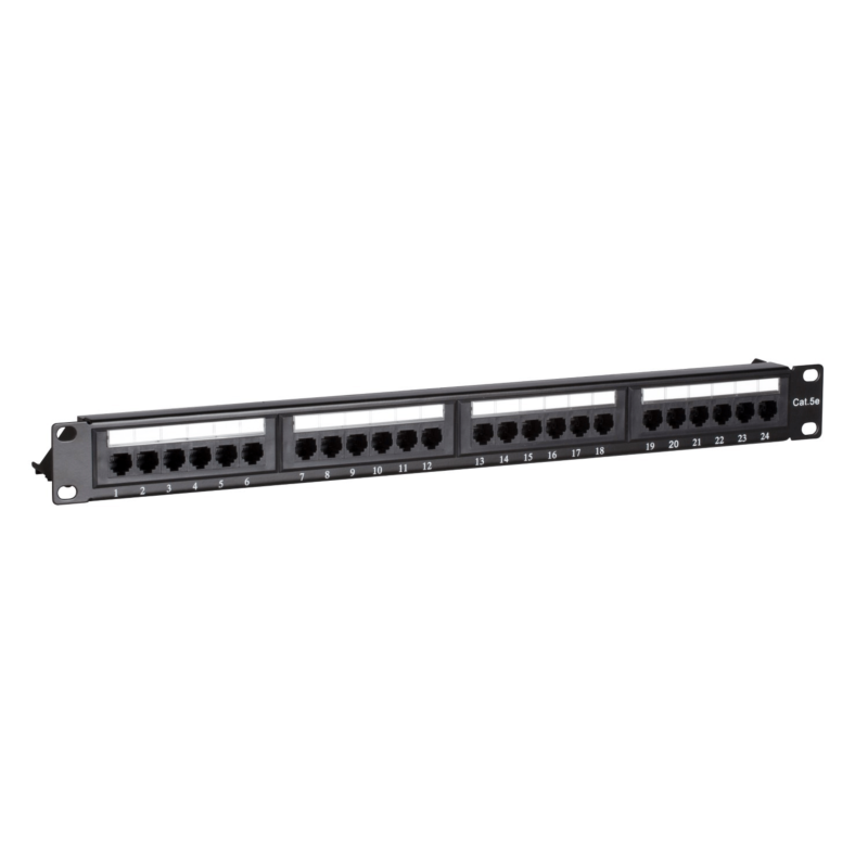 CAT5e UTP 24 poorts patchpaneel