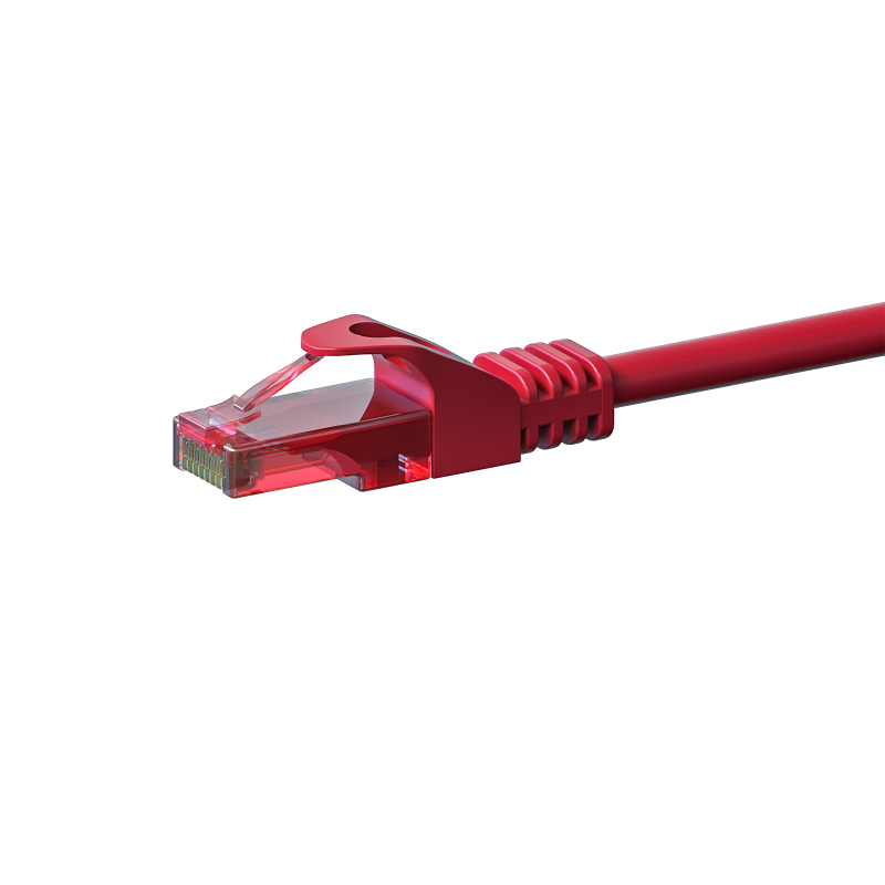 UTP CAT6 patchkabel 0,25m rood - 100% koper