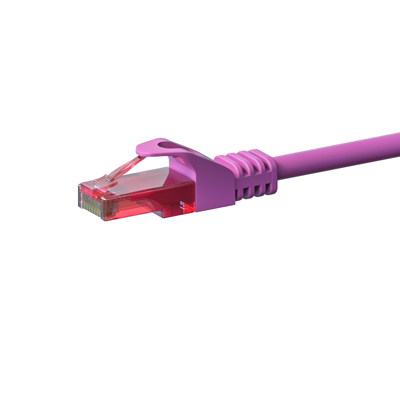 UTP CAT6 patchkabel 0,25m roze - 100% koper