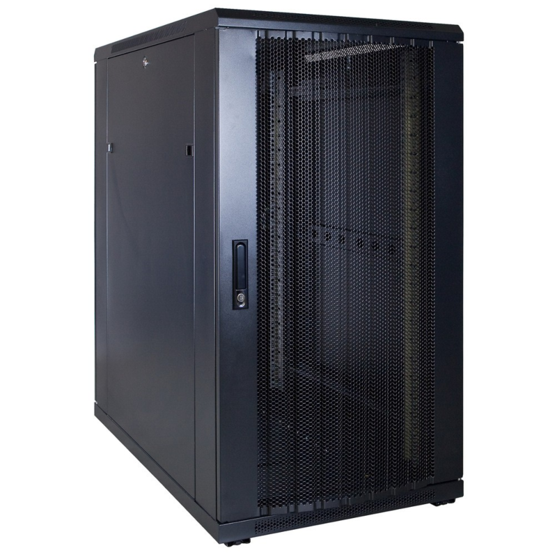 22U serverkast met geperforeerde voordeur 600x1000x1200mm