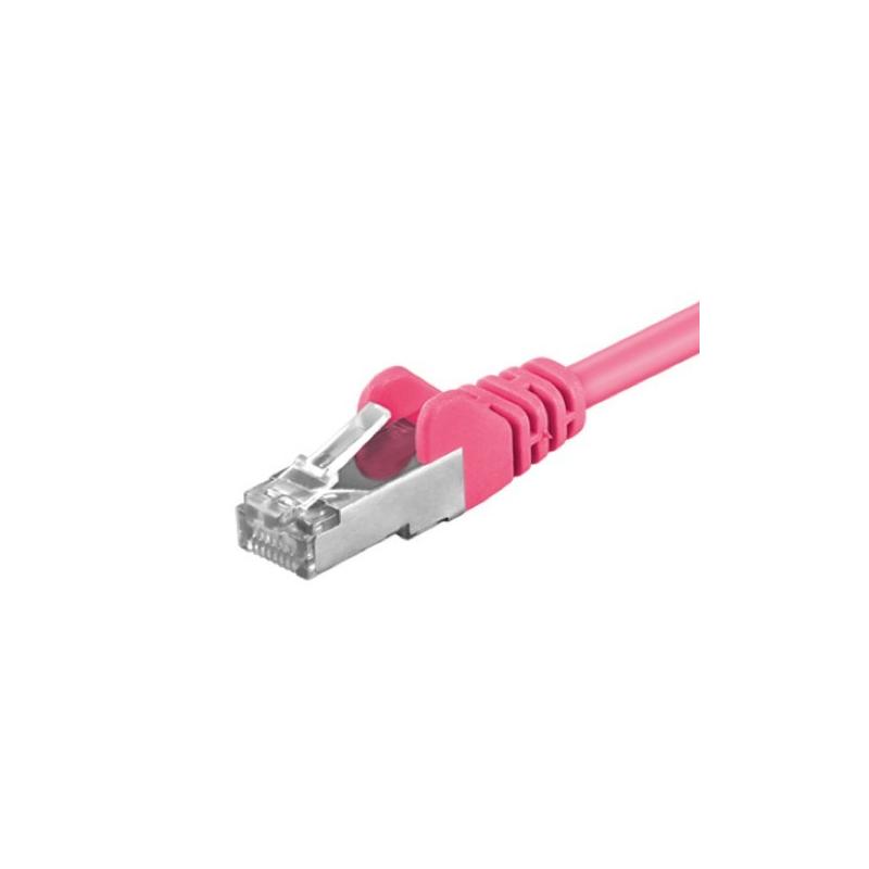 CAT5e FTP patchkabel 25m roze