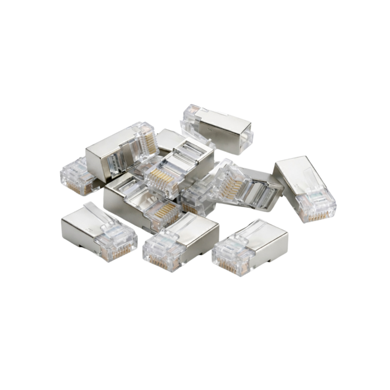 DANICOM FTP CAT6 RJ45 Connector - voor stugge kern - 10 stuks