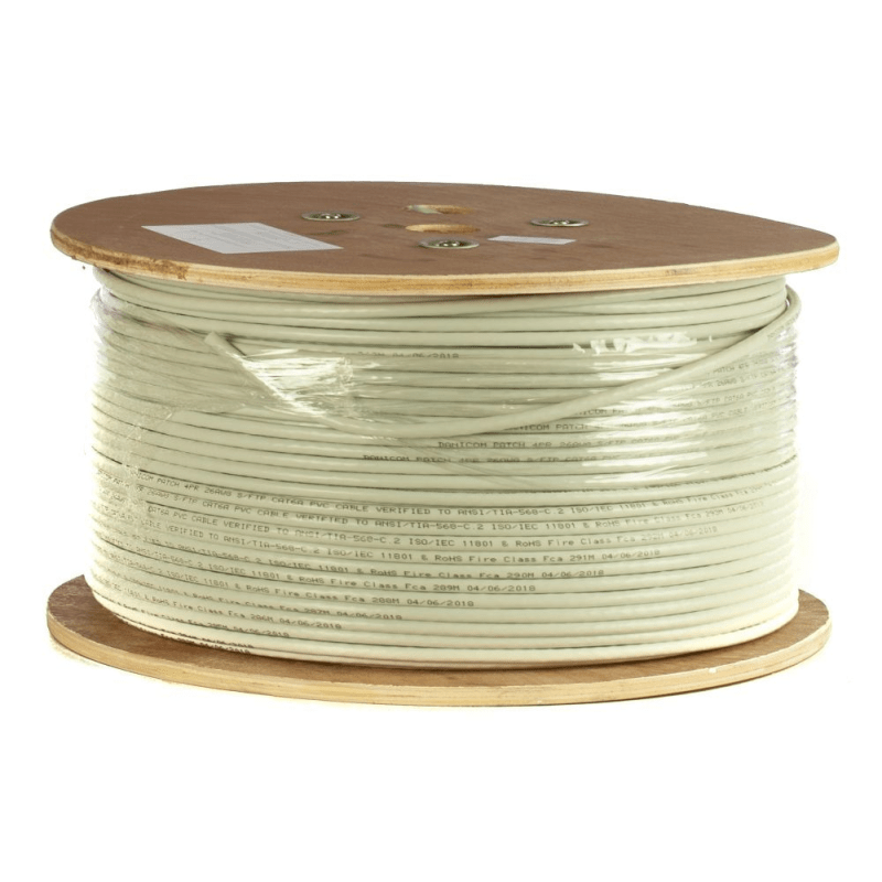 DANICOM CAT6A 100% koper SFTP 500m kabel op rol stug -  LSZH (Cca)