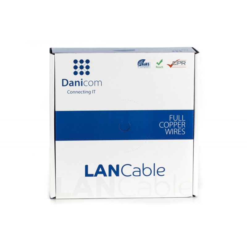 DANICOM CAT7 S/FTP 100m kabel op rol stug -  LSZH (Eca)