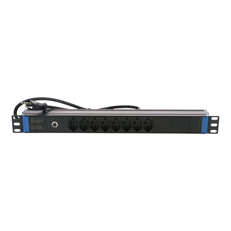 19 inch Zwitserse stekkerdoos Surge Protection Overload - 8 voudig