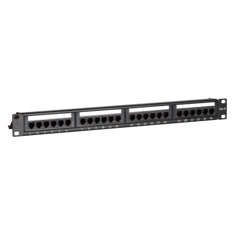 CAT6 UTP 24 poorts patchpaneel