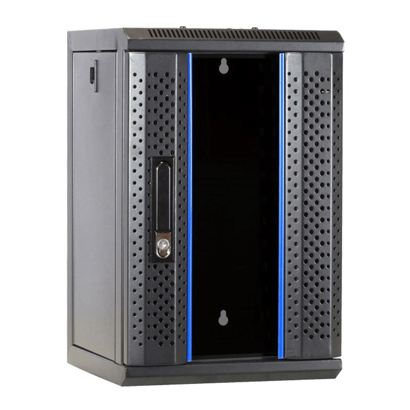 9U serverkast (10 inch) met glazen voordeur 312x310x486mm