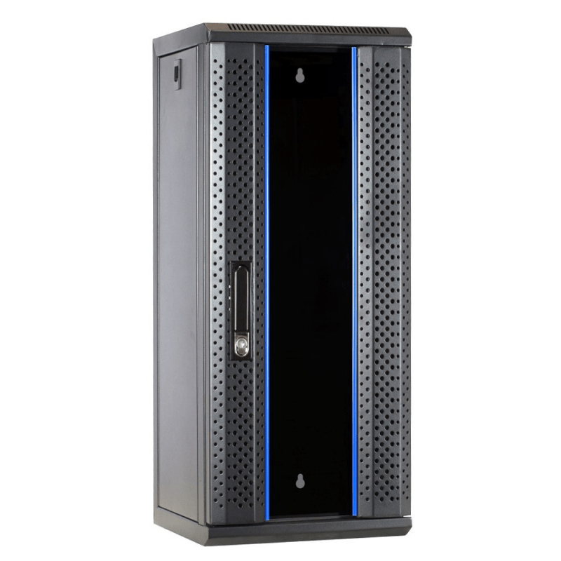 15U serverkast (10 inch) met glazen voordeur 370x450x752mm